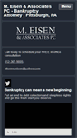 Mobile Screenshot of michaeleisenattorney.com